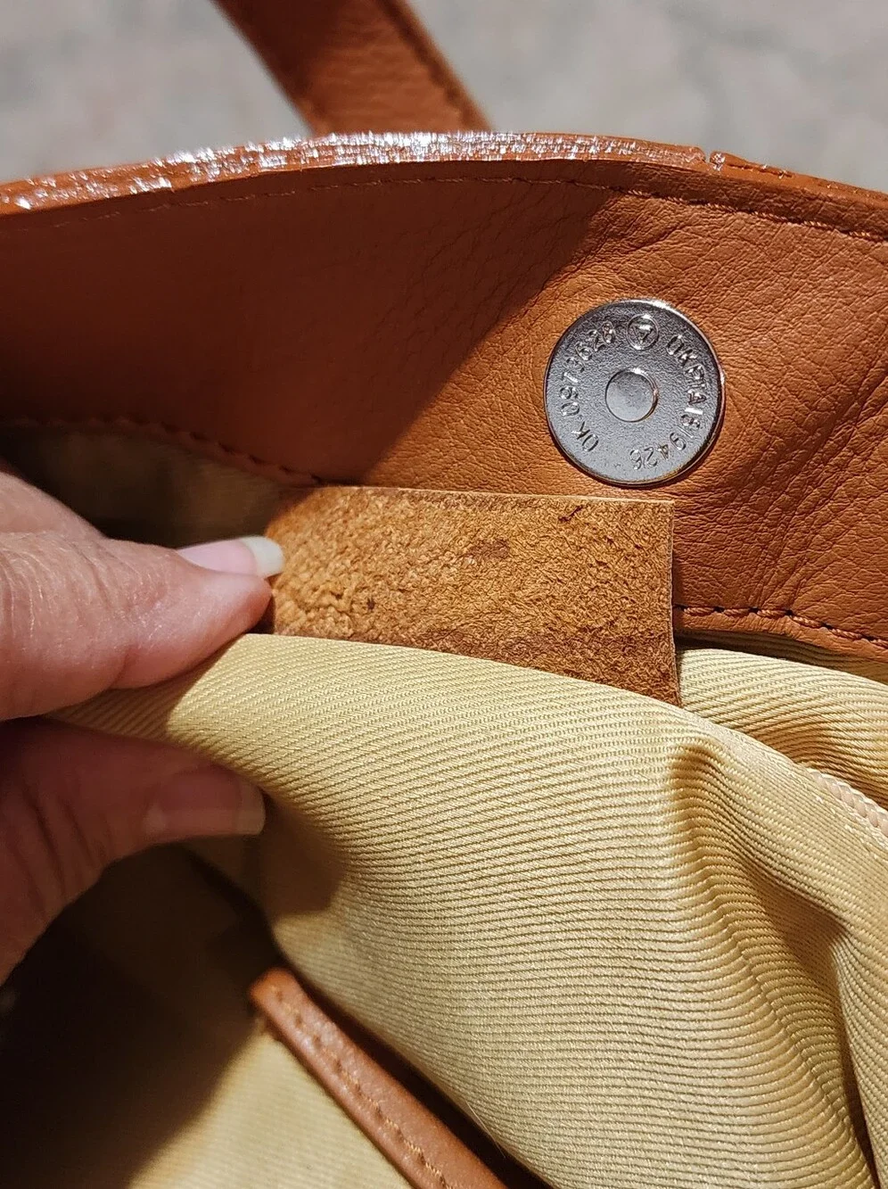 Cristian of Italy Camel Brown Leather Tote Bag Shoulder Purse